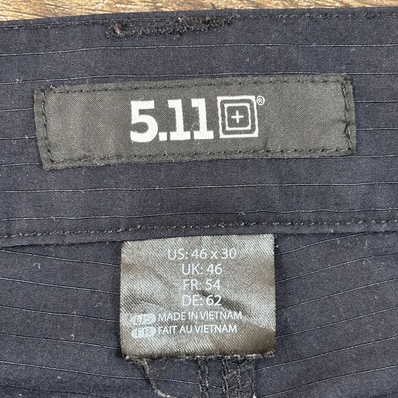 5.11 Tactical Pants Men's 46x30 Navy Blue Cargo Ripstop Work Utility Outdoor - Picture 10 of 10